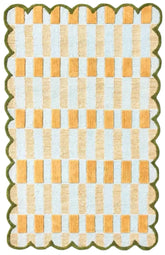 Yellow checkered rug
